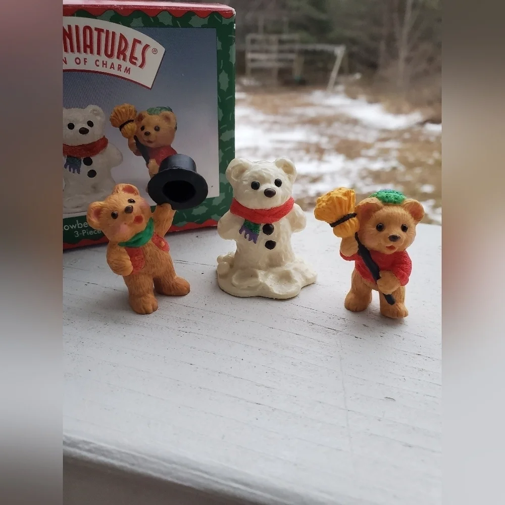 Vintage Snowbear Set Hallmark Figurines